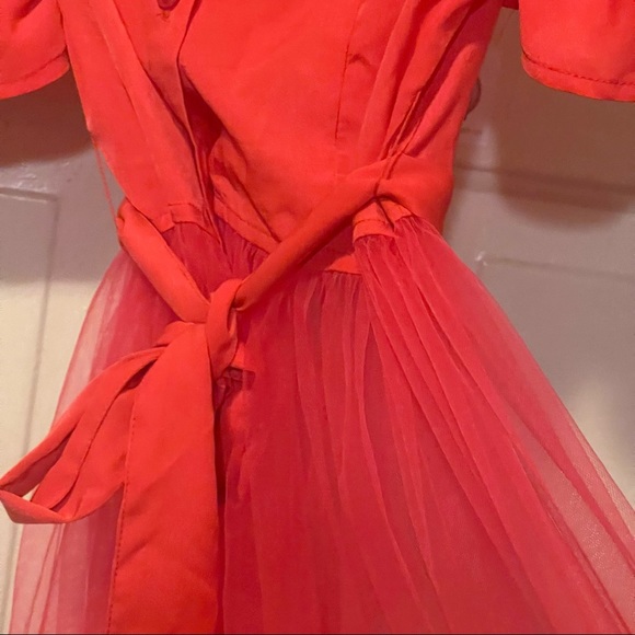 Orange Off Shoulder Top with Tulle Bottom NWOT - Picture 3 of 6